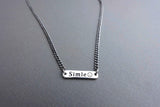 [ 925 Sterling silver ] Smile Stick Silver Necklace