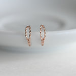 [ 925 Sterling silver ] 925 Silver Twisted Stick Ring One-Touch Earrings