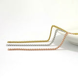 SG.580 // Surgical Steel 2.3mm Curve Chain [Siver, Gold, RoseGold], 90cm