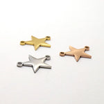 SG.547 // Surgical Steel Star Pendant [Siver, Gold, Rose Gold], 1 pc