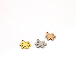 SG.551 // Surgical Steel Snow Flake pendant [Siver, Gold, Rose Gold], 1 pc