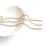 SG.581 // Surgical Steel 2.4mm ball Chain [Siver, Gold, RoseGold], 90cm