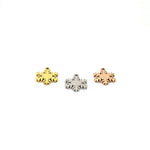 SG.551 // Surgical Steel Snow Flake pendant [Siver, Gold, Rose Gold], 1 pc