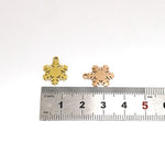 SG.551 // Surgical Steel Snow Flake pendant [Siver, Gold, Rose Gold], 1 pc