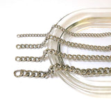 SG.576 // Surgical Steel 4, 5.6, 6, 8mm Bold Curve Chain [Siver], 90cm