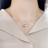 SPD.0063// 925 Silver Antique Triple Circle Pendant, 1pc / 3CH8