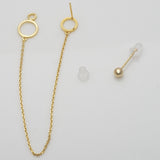 [ 925 Sterling silver ] Unbalance Chain Silver Earring