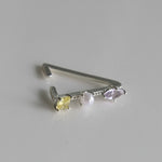 [ 925 Sterling silver ] Triangle Ear Cuff-Yellow Silver Earring , 1pc