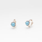 [ 925 Sterling silver ] Turquoise Mini One-Touch  Silver Earring