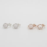 [ 925 Sterling silver ] Gemstone One-Touch Silver Earring