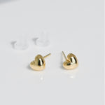 [ 925 Sterling silver ] Mini Chubby Heart Silver Earring