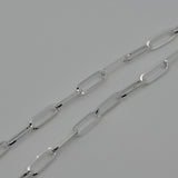 [ 925 Sterling silver ] Flat Oval Chain Silver Necklace