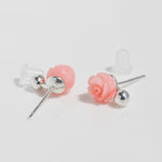 [ 925 Sterling silver ] Coral Rose Silver Earring