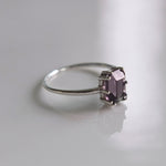 [ 925 Sterling silver ] Purple Square Silver Ring