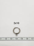 SG.150 // Surgical Steel O-ring One Tuch EarPost, 2 Pc