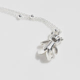 [ 925 Sterling silver ] Bear Pendant Ball Chain Silver Necklace