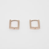 [ 925 Sterling silver ] Mini Square One Touch Silver Earring