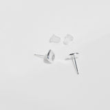 [ 925 Sterling silver ] Round Square Ancient Patterns Silver Earring