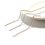 SG.570 // Surgical Steel 1mm chain [Siver, Gold, RoseGold], 90cm