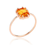 [ 925 Sterling silver ] Topaz Square Silver Ring