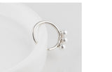 [ 925 Sterling silver ] Three Pearls Ear Cuff