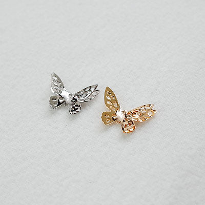 PD.2086 // Two-layers Ribbon Butterfly Pendant, 2 Pc [5-2011-09]