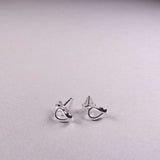 [ 925 Sterling silver ] 7.6mm Wave Point Silver Earring