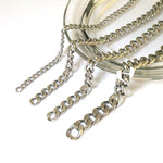 SG.576 // Surgical Steel 4, 5.6, 6, 8mm Bold Curve Chain [Siver], 90cm