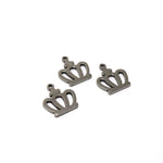 SG.557 // Surgical Steel Mini Crown pendant [Siver], 1 pc