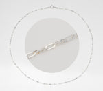 [ 925 Sterling silver ] Figaro Rollo Chain Silver Necklace