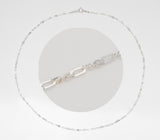 [ 925 Sterling silver ] Figaro Rollo Chain Silver Necklace