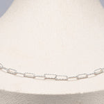 [ 925 Sterling silver ] Cutting Square Chain Silver Necklace