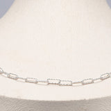 [ 925 Sterling silver ] Cutting Square Chain Silver Necklace