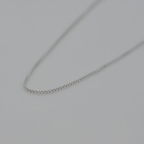 [ 925 Sterling silver ] Box Chain Silver Necklace