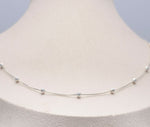 [ 925 Sterling silver ] Abacus Bead Box Chain Silver Necklace