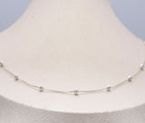 [ 925 Sterling silver ] Abacus Bead Box Chain Silver Necklace