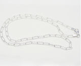 [ 925 Sterling silver ] Cutting Square Chain Silver Necklace