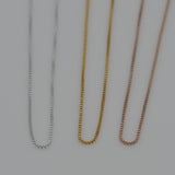 [ 925 Sterling silver ] Box Chain Silver Necklace