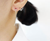 [ 925 Sterling silver ] Long Stik Silver Earring