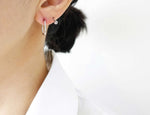 [ 925 Sterling silver ] Cubic Oval Silver Earring