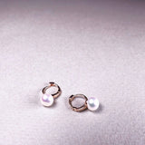 [ 925 Sterling silver ] 5mm Pearl Pendant Silver Earring