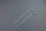 [ 925 Sterling silver ] Pearl Point Silver Earring