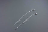 [ 925 Sterling silver ] Pearl Point Silver Earring