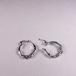 [ 925 Sterling silver ] Twist ring Silver Earring