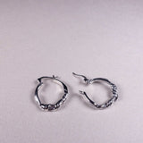 [ 925 Sterling silver ] Twist ring Silver Earring