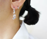 [ 925 Sterling silver ] Cubic Stamen Silver Earring