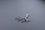 [ 925 Sterling silver ] Cubic Stamen Silver Earring