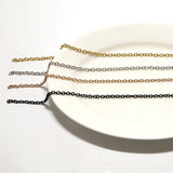 SG.575 // Surgical Steel 2mm chain [Silver, Gold, RoseGold, Black], 90cm