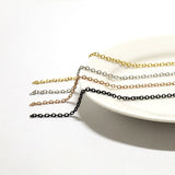 SG.575 // Surgical Steel 2mm chain [Silver, Gold, RoseGold, Black], 90cm