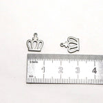 SG.557 // Surgical Steel Mini Crown pendant [Siver], 1 pc